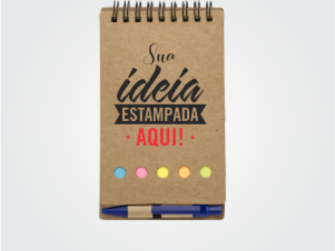 Bloco de Anotações Ecológico com Caneta