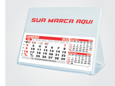 Calendário de Mesa PVC pequeno
